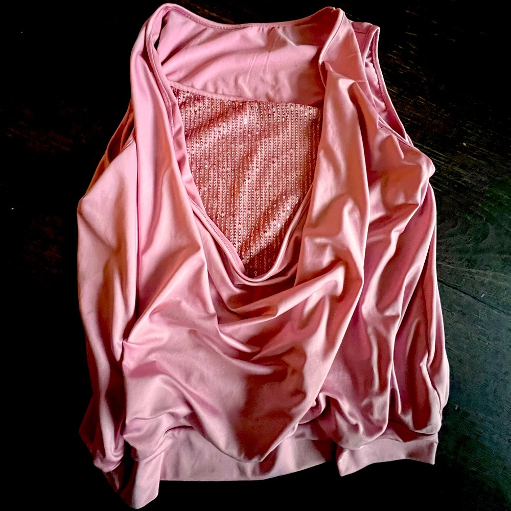 Pink sequin blouse
